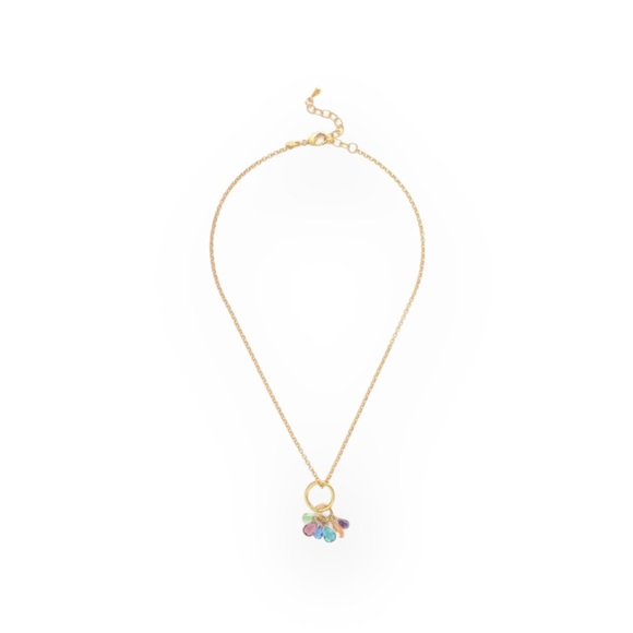 new Rivka Friedman ꕥ Briolette Gemstones Pendant Necklace ꕥ 18K Gold Clad ꕥ Gems - Picture 15 of 16